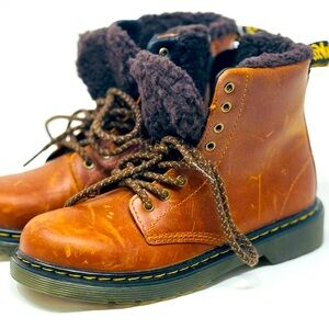 Doc Martin Kids Brown Leather Boots